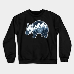 Cute Mountain Tapir Illustration - Adorable Animal Art Crewneck Sweatshirt
